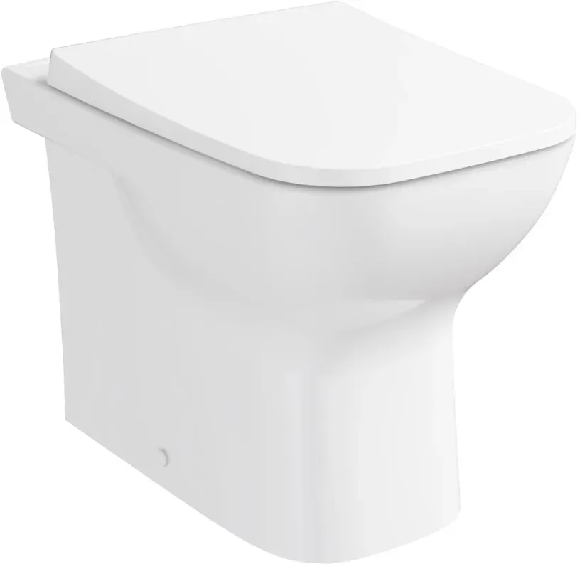 VitrA New S20 Square Tiefspüler-Stand-WC spülrandlos Smooth Flush back Weiß Hochglanz,7696L003-0075 7696L003-0075