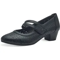 Jana Damen Pumps mit Klettverschluss Vegan, Schwarz (Black), 38