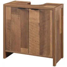 [en.casa] Waschbeckenunterschrank Namsskogan 60x60x30cm Walnussoptik