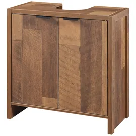 [en.casa] Waschbeckenunterschrank Namsskogan 60x60x30cm Walnussoptik