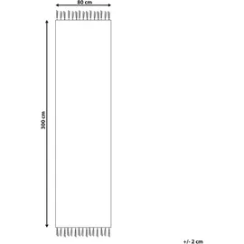 Beliani Teppich Gavar Orange 80 x 300 cm, Baumwolle Kelim