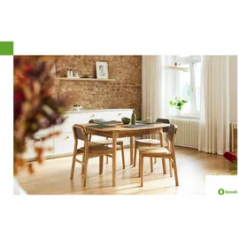 byoak Esstisch TWIG 90x120 aus Wildeiche, Naturgeölt - Naturbelassen