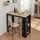 [en.casa] Bartisch Danderyd 120 x 60 x 106 cm Schwarz/Eicheoptik