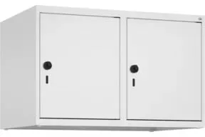 C+P Aufsatzschrank, 9016/9016 500x800x500mm Verschluss Sicherheits-Drehriegel 2 Abteile