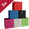 2er Set Faltbox Klappbox Boxas - ohne Deckel Pink