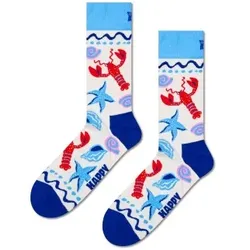 Happy Socks Seafood Sock Weiß/Blau Baumwolle Gr 41/46