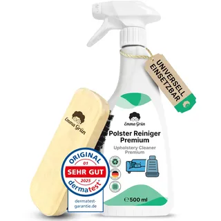 Emma Grün Emma Grün® Polsterreiniger für Sofa, Couch & Autositze 500ml [inkl. Polsterbürste] - Nachhaltig & Anti Geruch - Auto Innenraum Reiniger - Polsterreinigung aus Deutschland