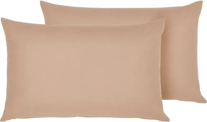 Beliani 2er-Set Outdoor-Kissen 50 x 70 cm Sand Beige ALMYROS