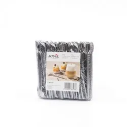 Sovie Tableware Kaffee Rührer aus Plastik (PS), Metallisiert, 11 cm, 200 Stück - Einweg Kaffeelöffel Löffel