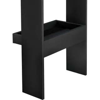 [en.casa] Bartisch Bromölla 120x45x106 cm) Schwarz/Eiche dunkel