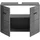 Möbel Boss Waschbeckenunterschrank Soft 80 x 56 x 34 cm Grau Hochglanz