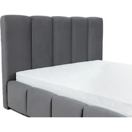 Mirjan24 Polsterbett Wizko, Doppelbett mit Bettkasten, Ehebett, Leistenlattenrost aus Holz (Farbe: Paros 01, Größe: 140x200 cm)