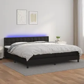 vidaXL Boxspringbett 200 x 200 cm Schwarz