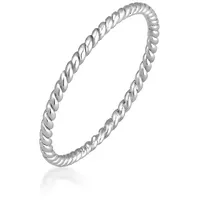 Elli Ring 585 Weißgold Geo, Twisted in Silber | Gr.: 52