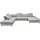 ed exciting design Wohnlandschaft MELFI U-Form, mit Bettfunktion, Bettkasten, Nierenkissen, frei im Raum stellbar, braun