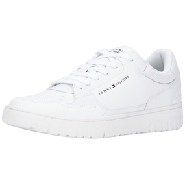 Tommy Hilfiger Herren Cupsole Sneaker Basket Core Leather Schuhe, Weiß (White), 40 EU