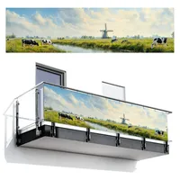MuchoWow Balkon-Sichtschutz, Grün, Kunststoff, Rechteckig, 300x85 cm, Sonnen- & Sichtschutz, Sichtschutz Garten, Balkon Sichtschutze