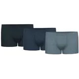 Seidensticker Boxershorts 3er Pack Schwarz / Blau L
