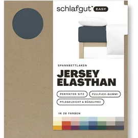 schlafgut Easy Jersey 120 x 200 - 130 x 220 cm gray deep