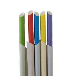 cwpack 1500 Bubbletea, Slush, Papier Trinkhalme bunt gemischt 12x200mm einzeln gehüllt
