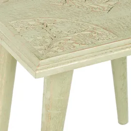 Beliani Beistelltisch 2er Set BELIDHA Mango Holz Hellgrün