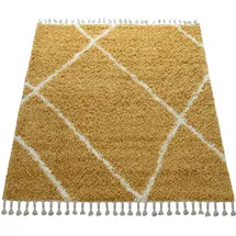 Paco Home Helsinki 531 Hochflor-Teppich 140 x 200 cm Gelb