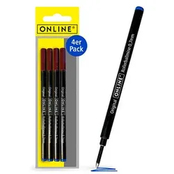 Online 4 ONLINE Rollerball-Minen Gelschreiberminen blau 4014421700957 Online 4 Stück