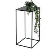 DanDiBo Ambiente DanDiBo Blumenhocker Metall Schwarz Eckig 60 cm Blumenständer Beistelltisch 96312 L Blumensäule Modern Pflanzenständer Pflanzenhocker