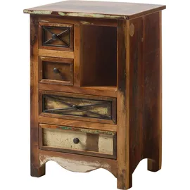 MASSIVMOEBEL24.DE Kommode Altholz 55 x 80 x 40 cm Mehrfarbig