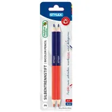 Stylex Silbenstift Dreikant Jumbo 2 St. Blau/Rot