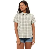 Jack Wolfskin Wanderbluse Febla Shirt (feuchtigkeitsregulierend, atmungsaktiv) Kurzarm grün Damen