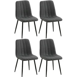 CLP 4er Set Stühle Dijon dunkelgrau/Stoff