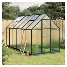 vidaXL Gewächshaus Alu Grün HKP 5 mm 5,64 m2