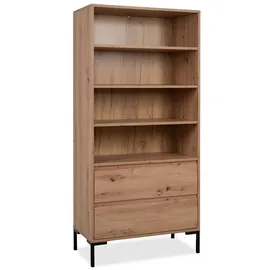 möbelando Korsika Aktenregal 77,5 x 40 x 165 cm Artisan Oak