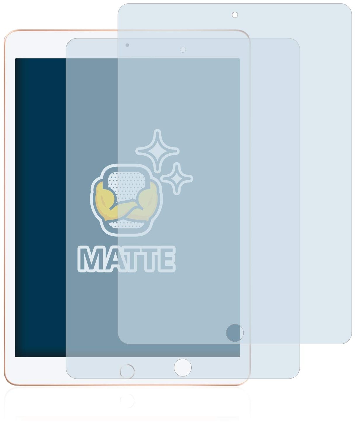BROTECT Entspiegelungs-Schutzfolie für Apple iPad WiFi/Cellular 10.2" 2019 (2 Stück) Matte Displayschutz-Folie, Anti-Reflex, Anti-Fingerprint