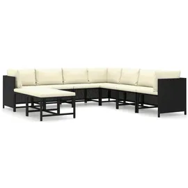 vidaXL Garten-Lounge-Set 9-tlg. schwarz 3059800