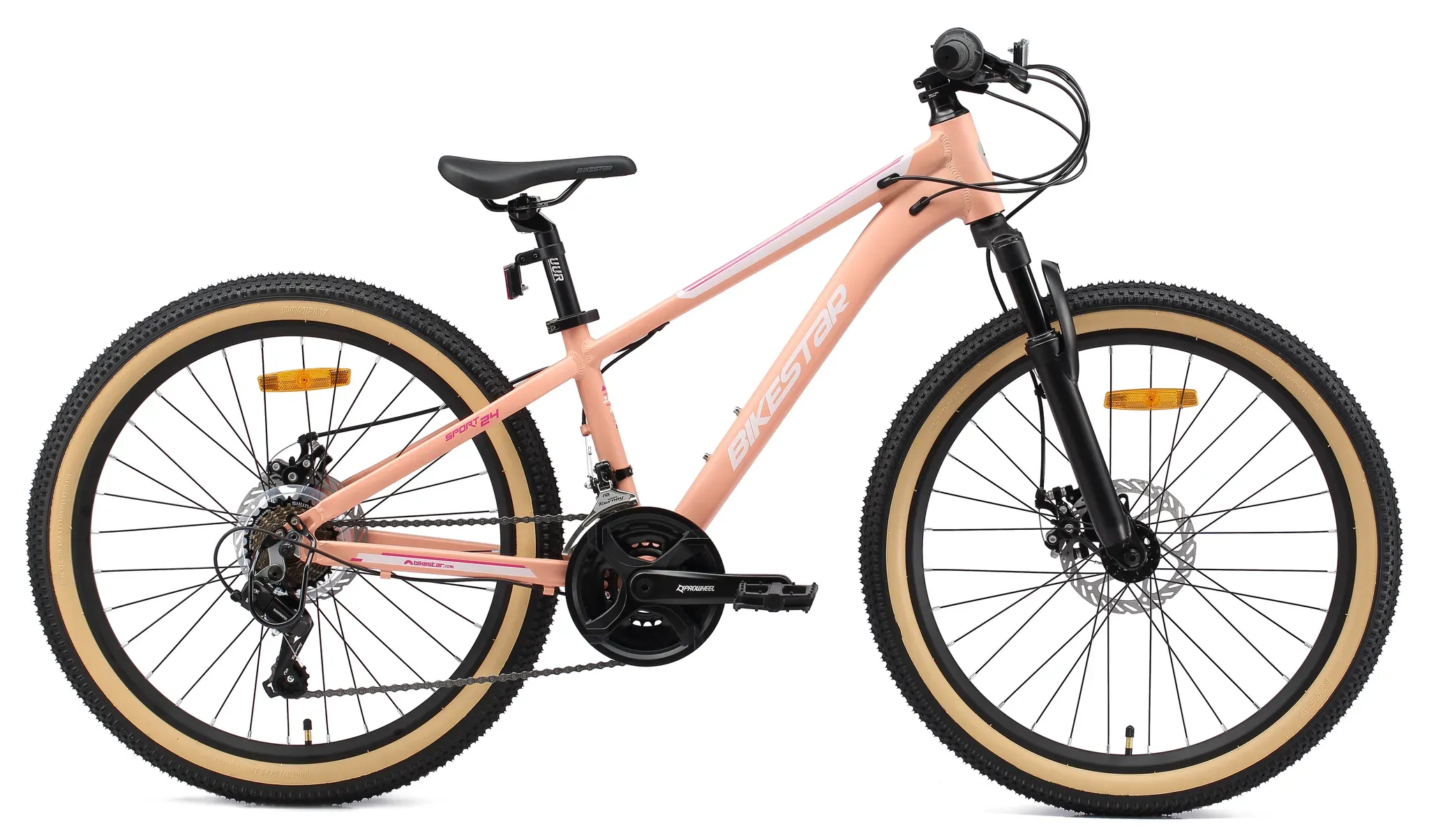 Jugendfahrrad BIKESTAR Gr. 32, lila, Fahrräder, Kinder, 32cm, 24 Zoll (60,96cm)