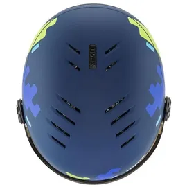 Uvex Rocket jr Visor blue puzzle matt 51-55