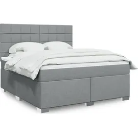 vidaXL Boxspringbett 180 x 200 cm Hellgrau