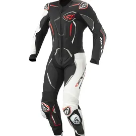 IXON Demonio Lederkombi, schwarz-weiss-rot, Größe 2XL