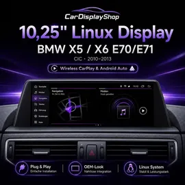 uckazy Touchscreen-Upgrade 12,3" für BMW X5/X6 E70/E71 CCC mit CarPlay und Android Auto
