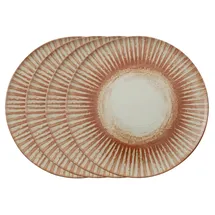 ARTHUR KRUPP 67382BA4 Arthur Krupp Set 4 Pizzateller Cm 32 Sunlight Red Stoneware