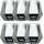 Intirilife Trinkglas Hexagon 240 ml 6 St.
