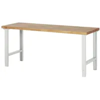 Rau Werkbank mit einstellbarer Arbeitshöhe und Massiv-Arbeitsplatte 2000x700x790-1140 mm