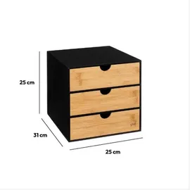 5five simply smart Nachtschrank BAVA 31 x 25 x 31 cm Schwarz