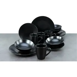 CreaTable Kombiservice Black Matt 16-tlg. schwarz