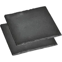 KESPER Untersetzer aus Schiefer 13 x 13 cm, 2er Pack/Glasuntersetzer