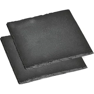 KESPER Untersetzer aus Schiefer 13 x 13 cm, 2er Pack/Glasuntersetzer