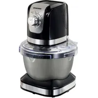 Syntrox Küchenmaschine & Knetmaschine Schwarz Vindas mit Edelstahl-Behälter, Multifunktionale Knetmaschine, Hochleistungs-Küchenmaschine, 600 Watt, 240 Volt