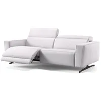 Sofanella 3-Sitzer Leder ALESSO, Relaxcouch, Designersofa, Designer Sofa, 3er Couch, Sofagarnitur weiß 236 cm x 74 cm x 108 cm